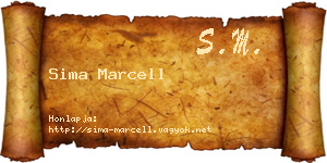 Sima Marcell névjegykártya