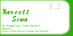 marcell sima business card